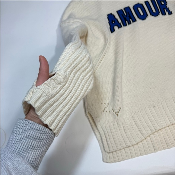 Zadig & Voltaire Cream Sweater with Blue Amour - Picture 6 of 7